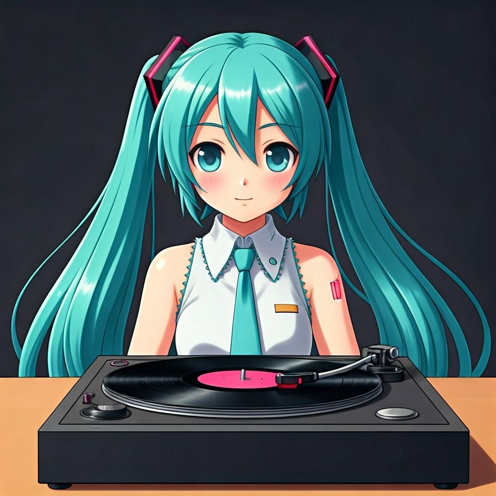 Hatsune Miku DJing at School