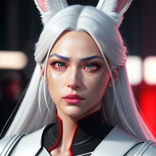 Hyperrealistic Mirko from My Hero Academia as Live Action