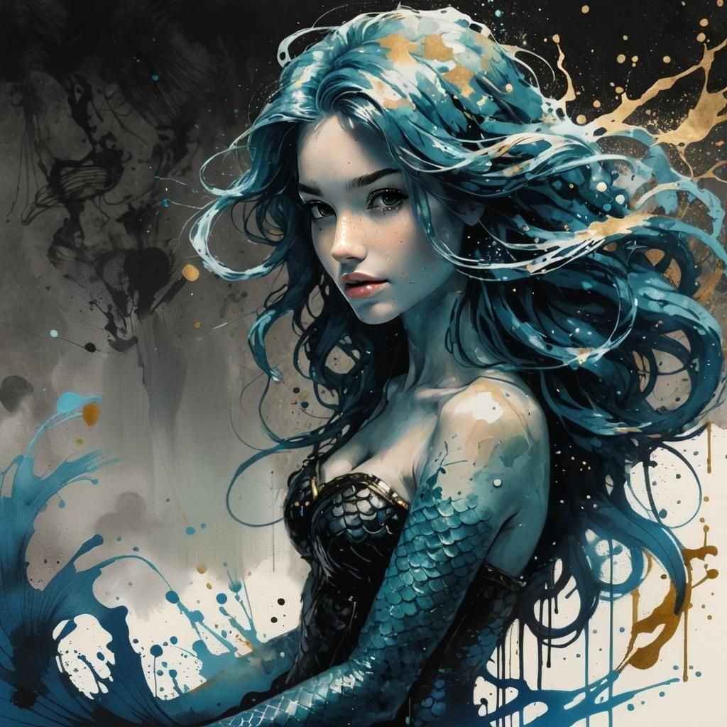 Mermaid Surfacing: Contemporary Digital Illustration