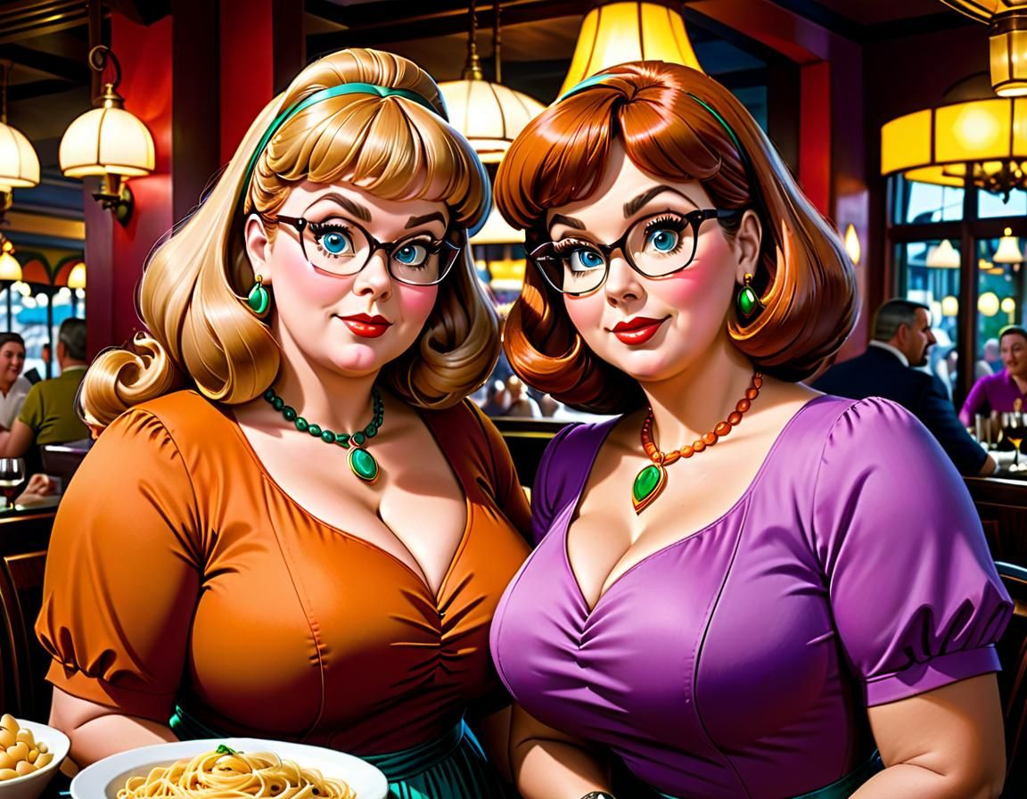 Scooby Doo's Daphne and Velma: Hyperdetailed Oil Portrait