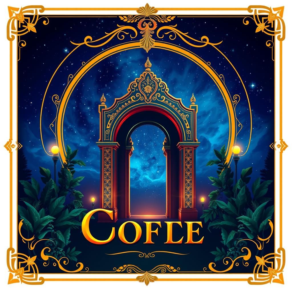 Ornate Gateway Movie Poster in Art Deco Style