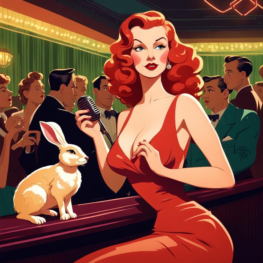 Jessica Rabbit in Art Deco Nightclub Scene