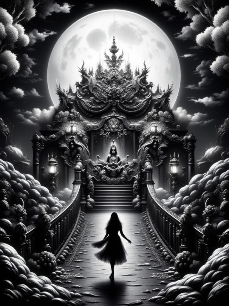 Abstract Silver and Black Geometric Forms