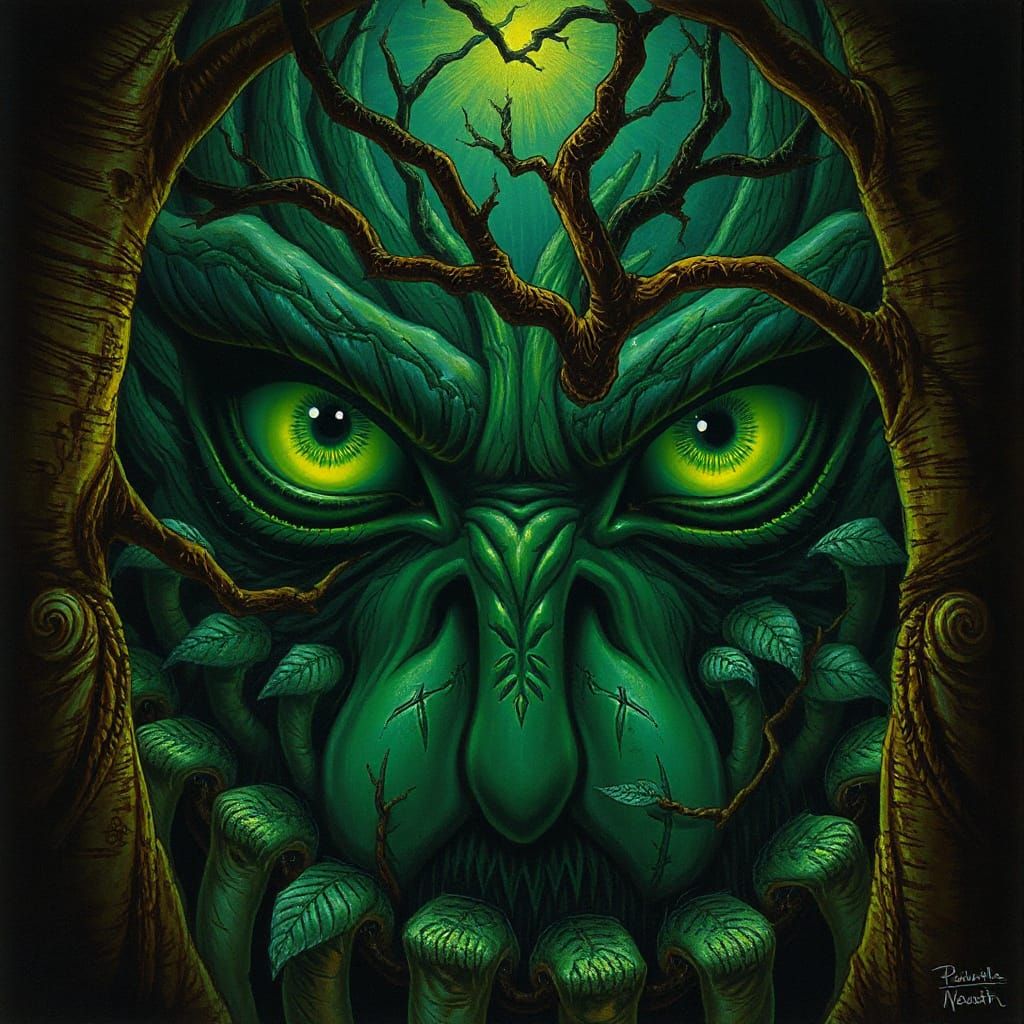 Enchanted Forest Eyes in Whimsical Style