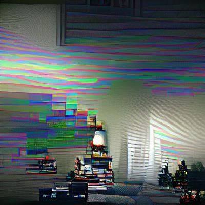 Abstract Glitch Effect Generated by AI
