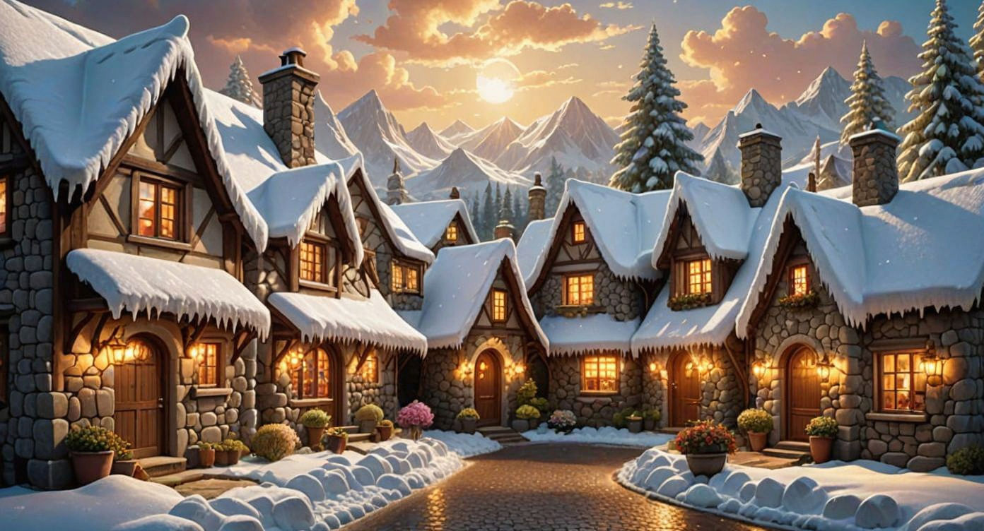 Crystal Cottages Gleaming with Prismatic Rainbows