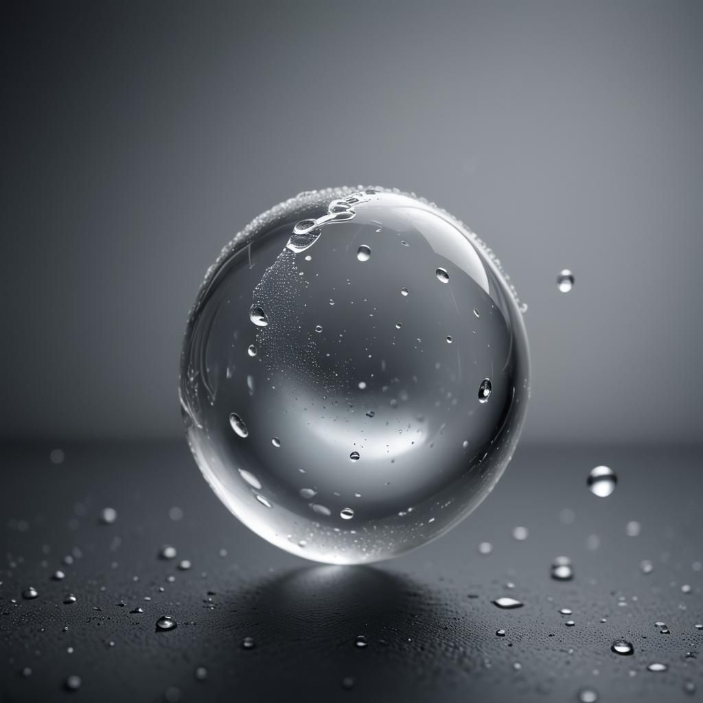 Crystal Water Balloon in Cinematic Lighting