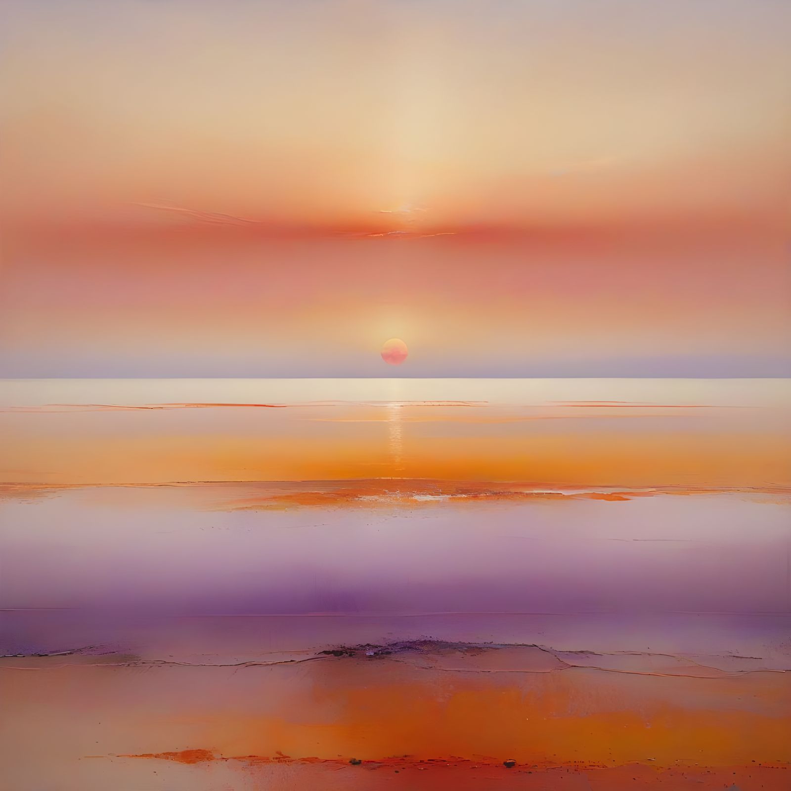 Golden Landscape in Soft Hues