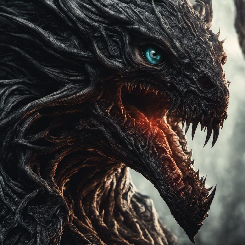 Sinister Eldritch Horror in Hyperrealistic Style