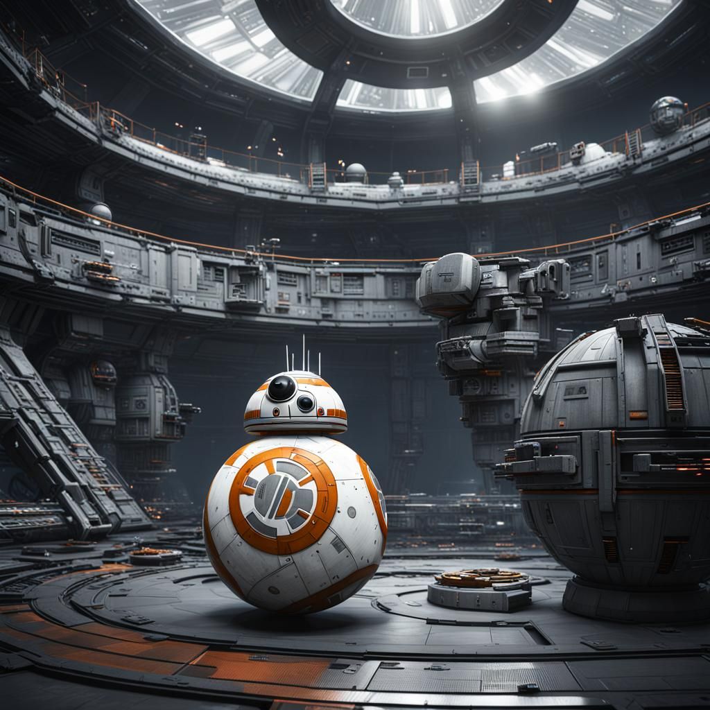 BB-8 on the Death Star: Detailed Matte Painting
