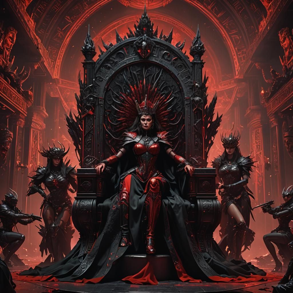 Erotic Domination Scene with Queens and Technology