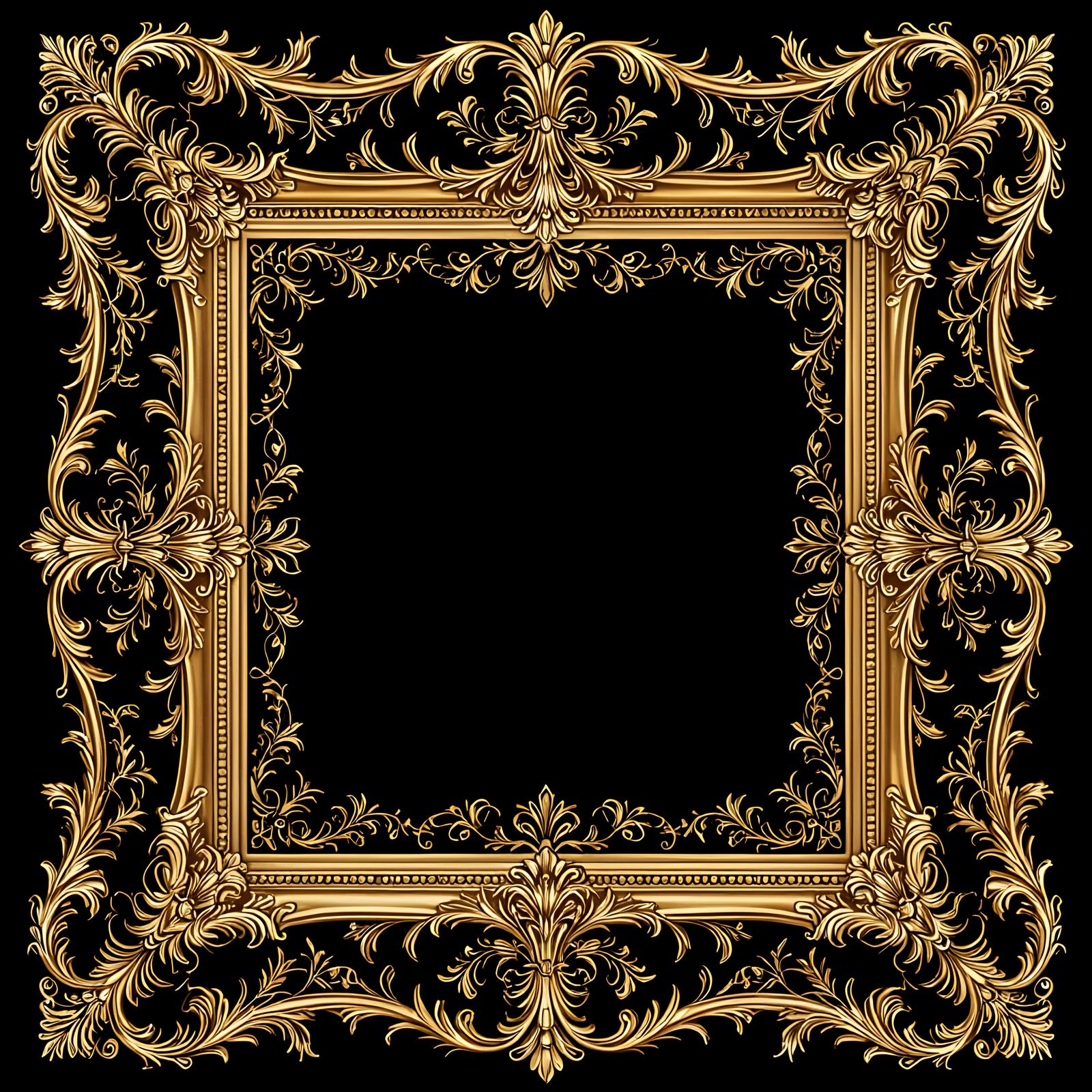 Antique Golden Frame with Baroque Details