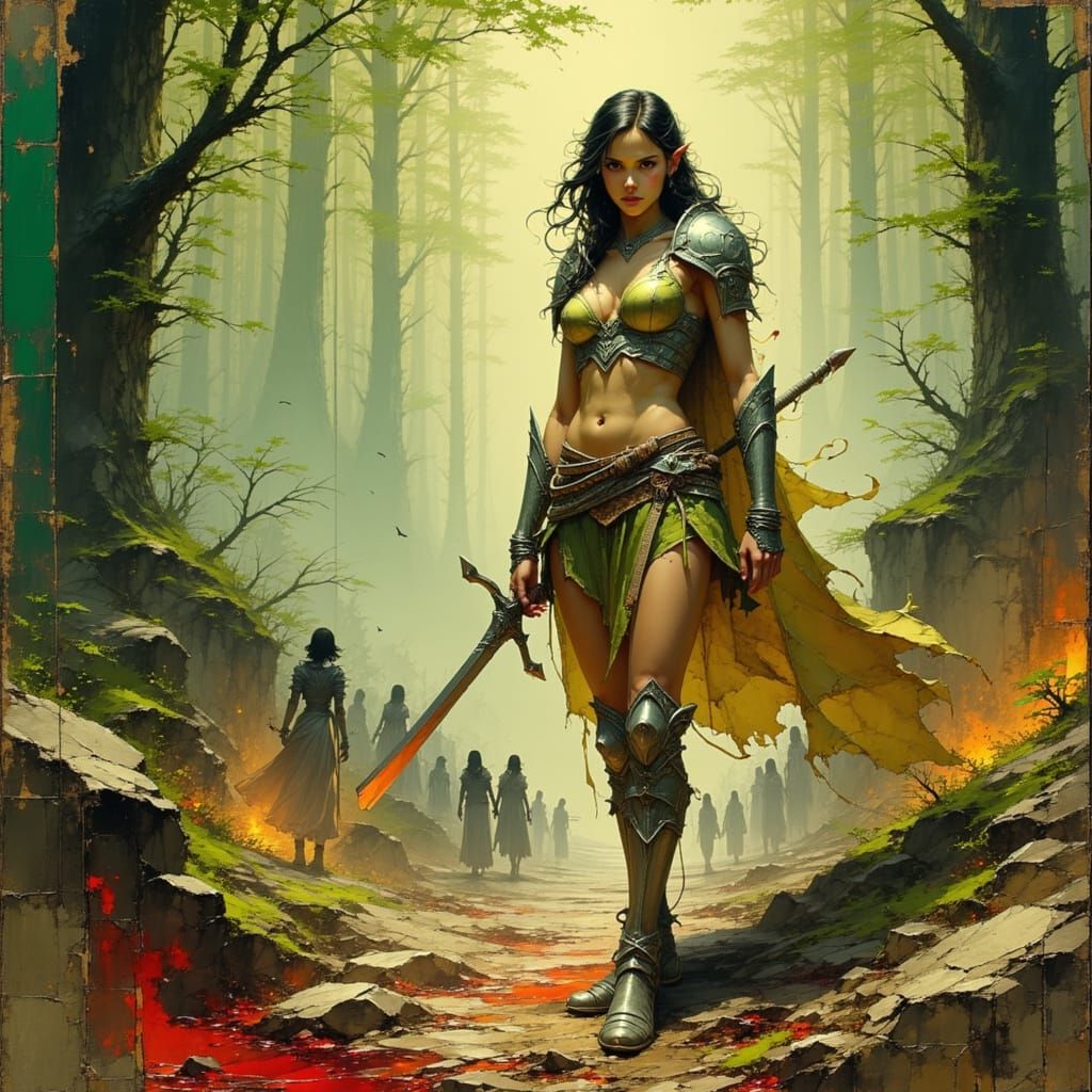 Agile Elf Warrior in Middle-earth Battle