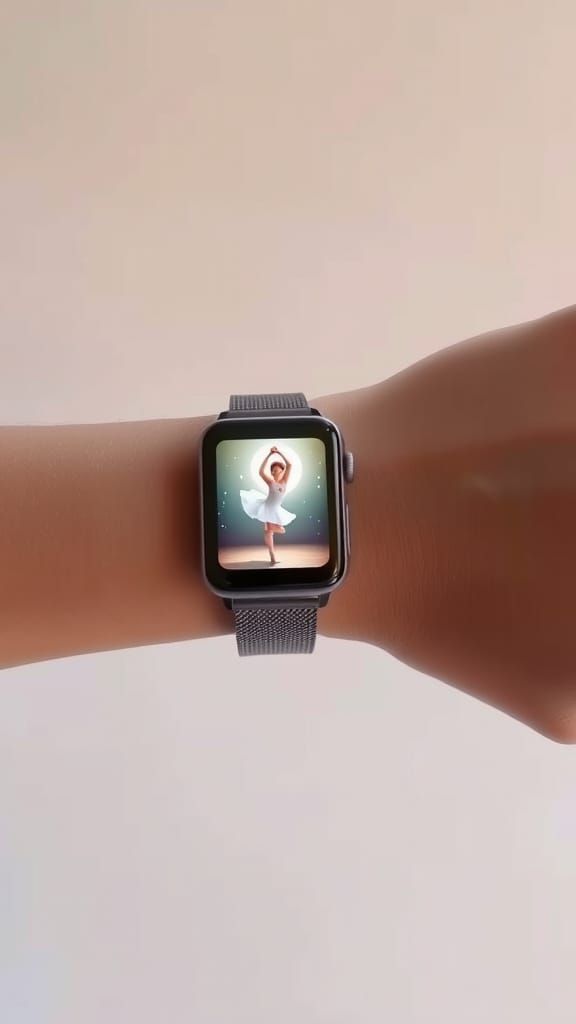 Ballerina on Smartwatch, Dreamy Digital Art