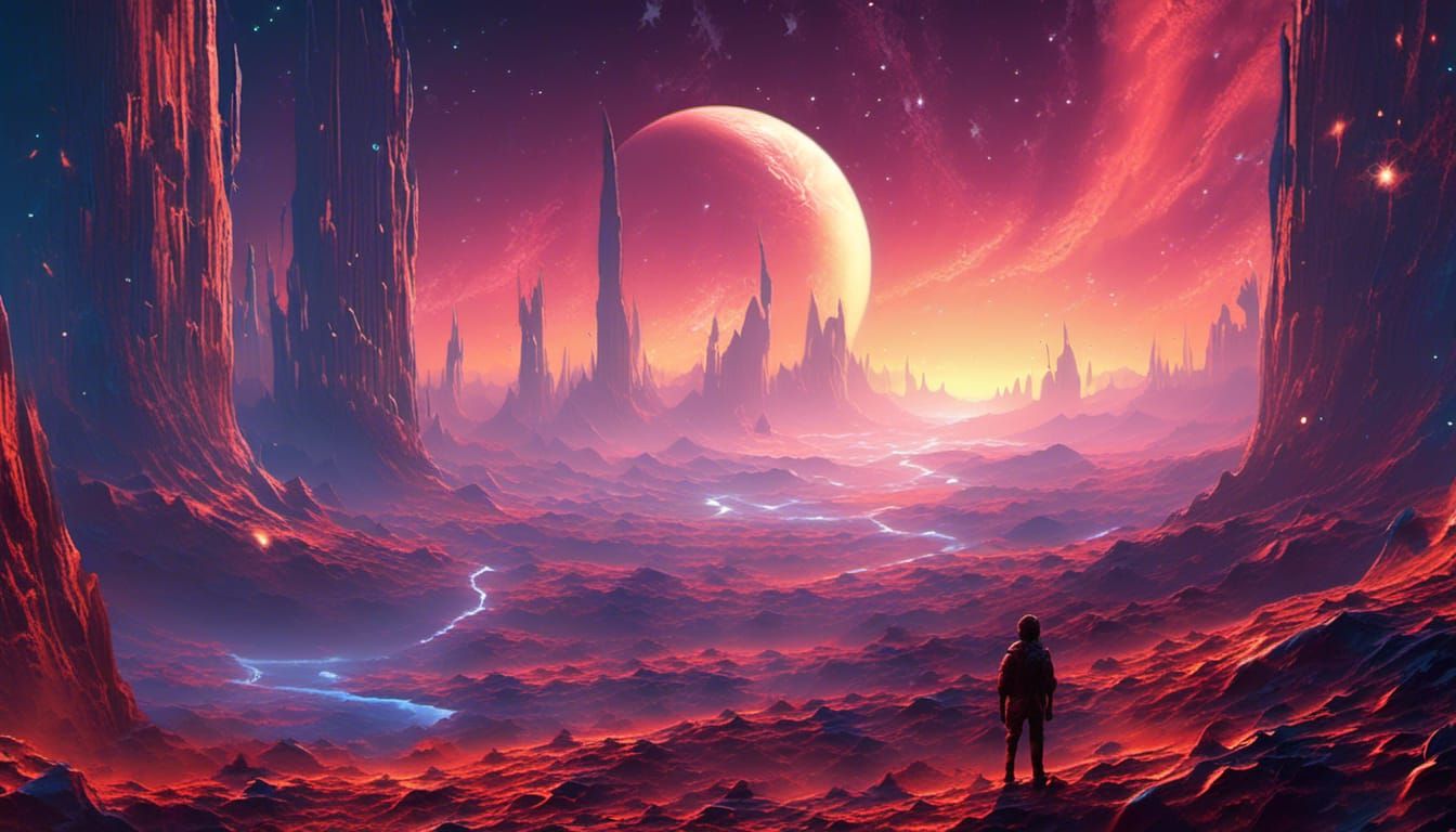 Vibrant Cosmic Spacescape in Unreal Engine