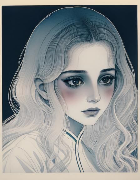 Spectral Watercolor of a Hospital in 70s Style