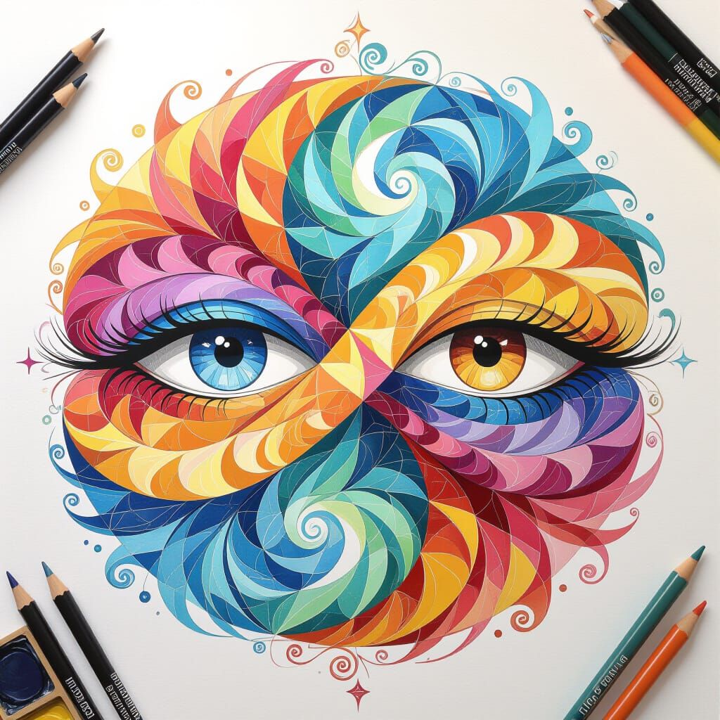 Abstract Infinite Drawing Generated by AI