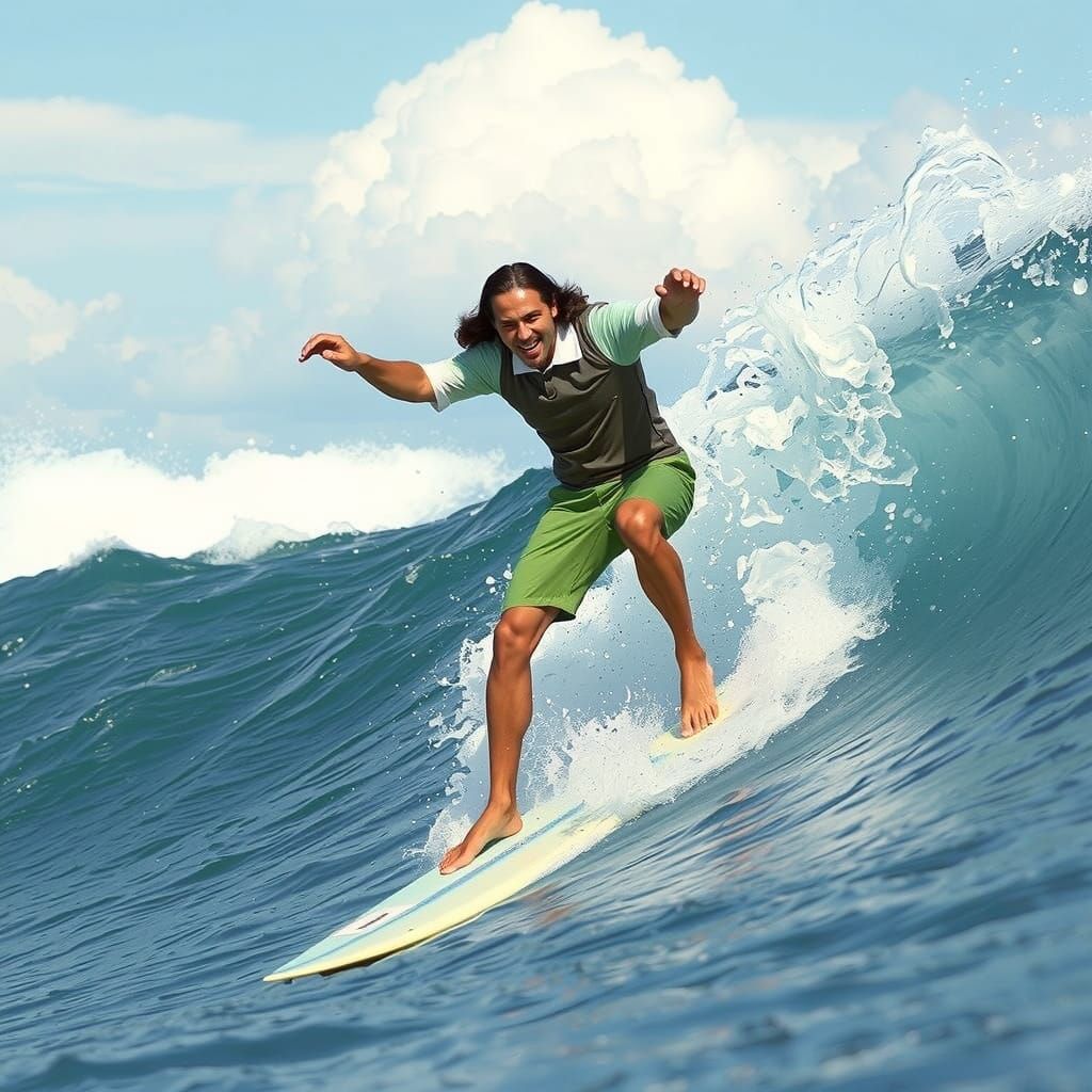 Shakespeare Rides a Majestic Wave at Waikiki