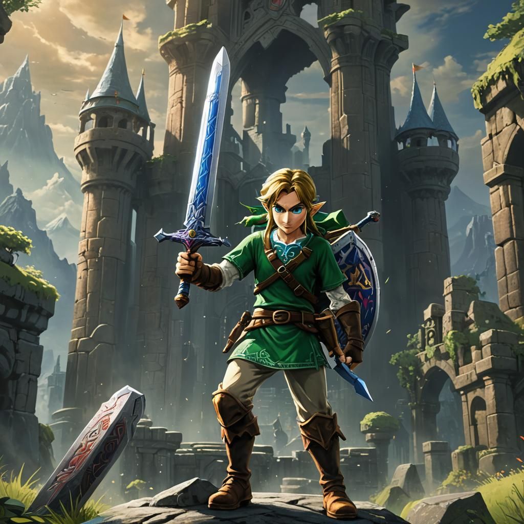 Link with Great Sword, Fantasy Concept Art