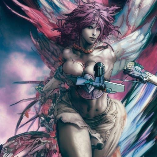 Lilith Running, Reimagined as Detailed Matte Painting