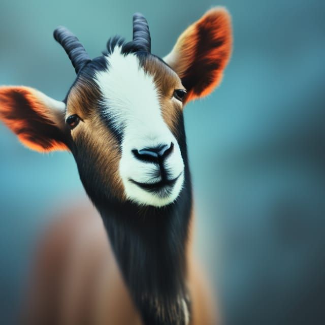 Goat smiling