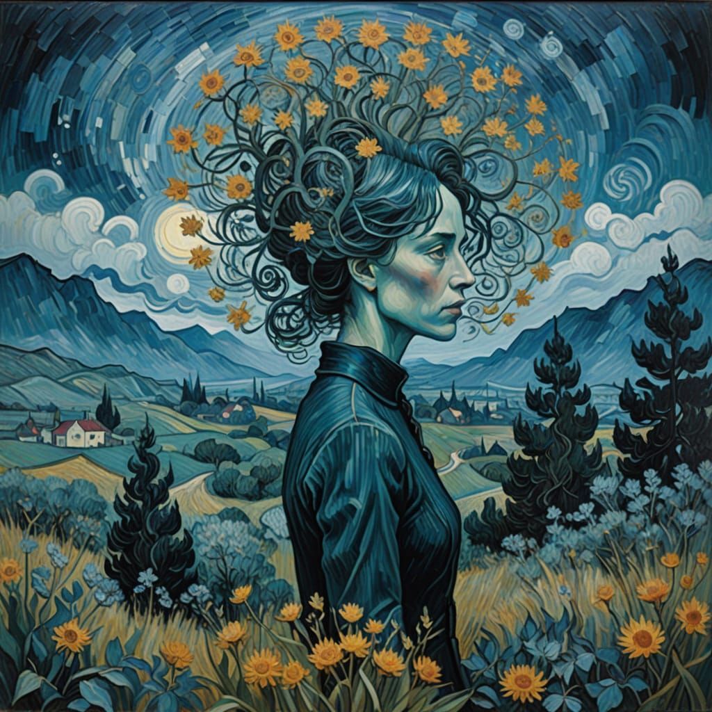 Dreamlike Mindscapes in Cyberpunk Aesthetic