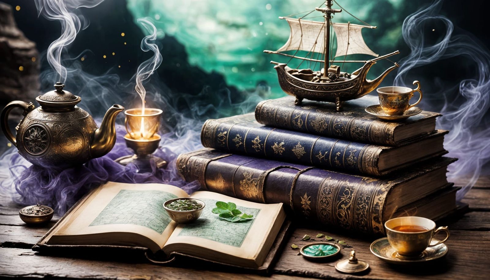 Magical Tea Leaves Adrift in Ancient Tome