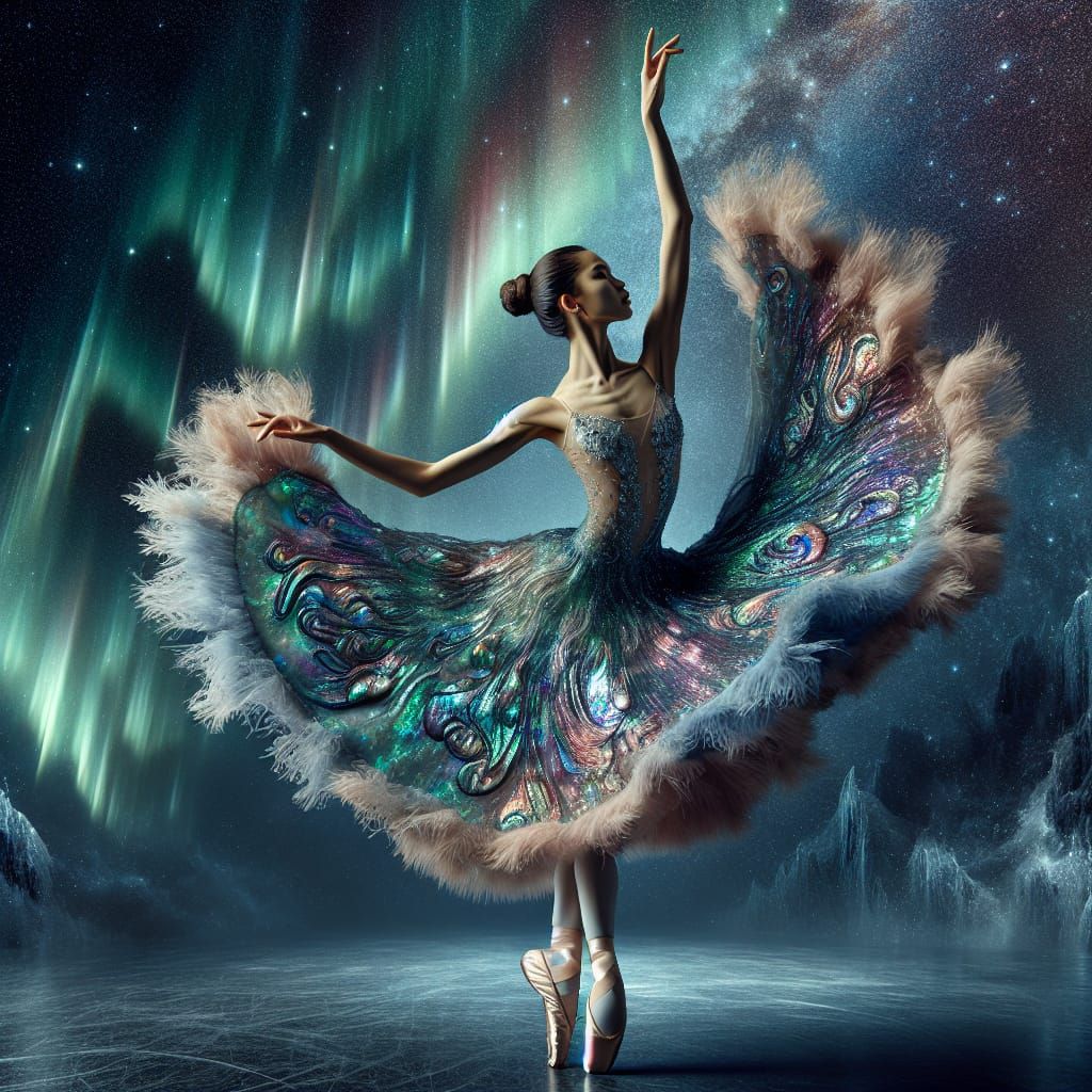 Abalone Dancer in Aurora Borealis Starlight