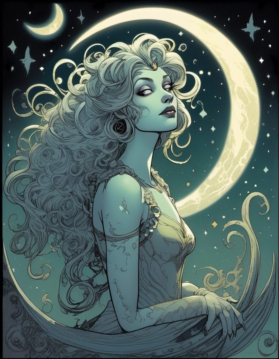 Lunara, A figure of ethereal beauty