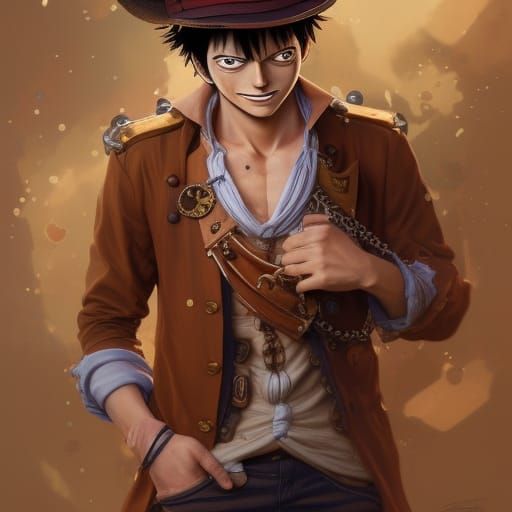 Steampunk version of Monkey D. Luffy