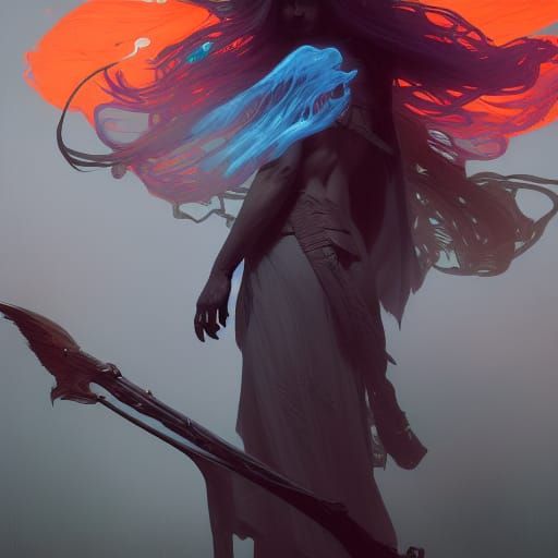 Reaper Concept Art in Art Nouveau Style