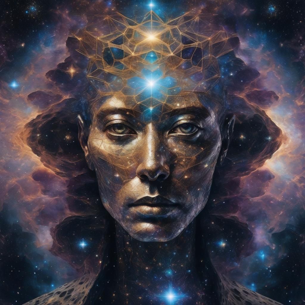 Cosmic Portrait: Surreal Nebula Galaxy in Space