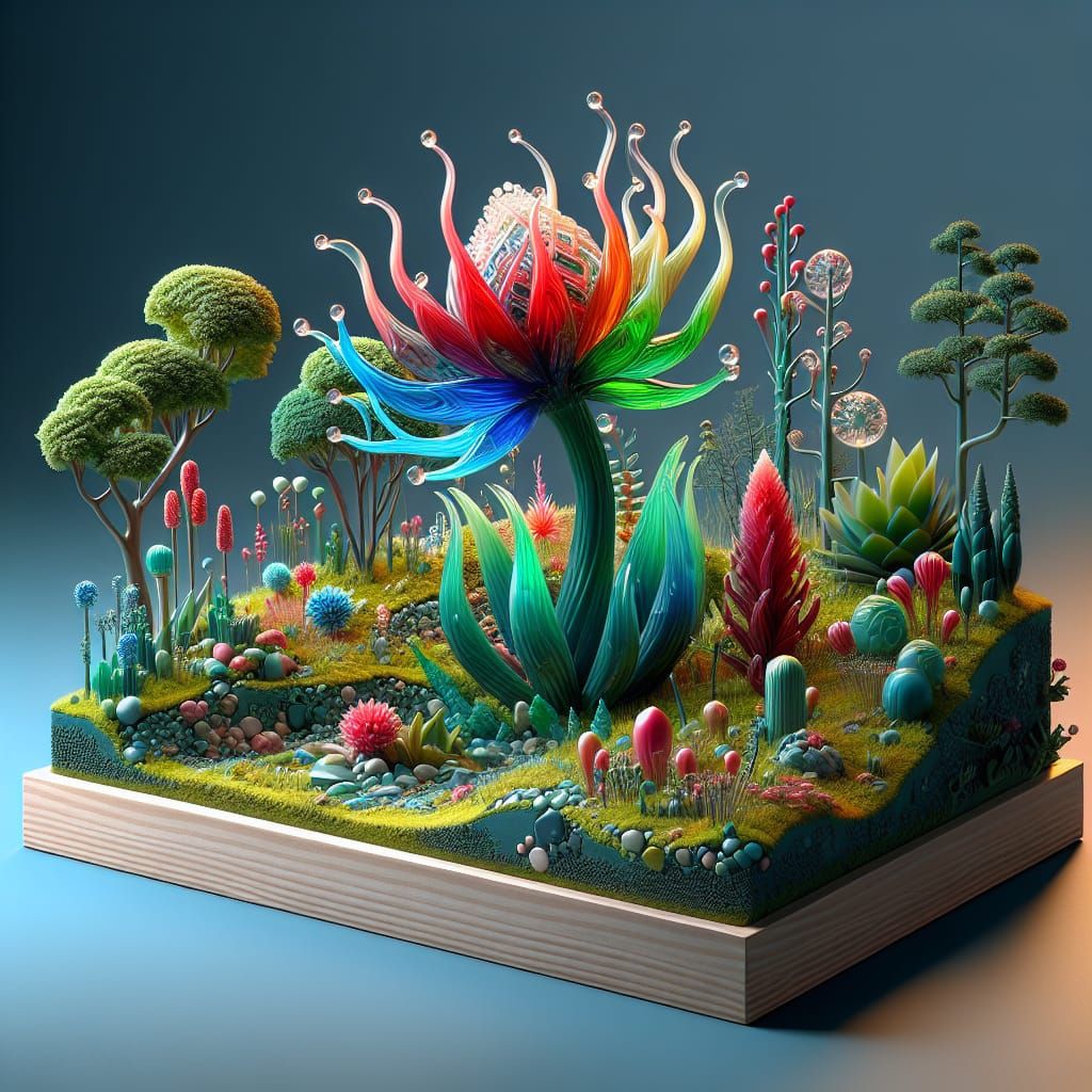 glass garden diorama