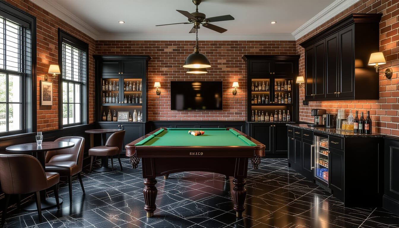 Victorian Billiards Room with Modern Amenities