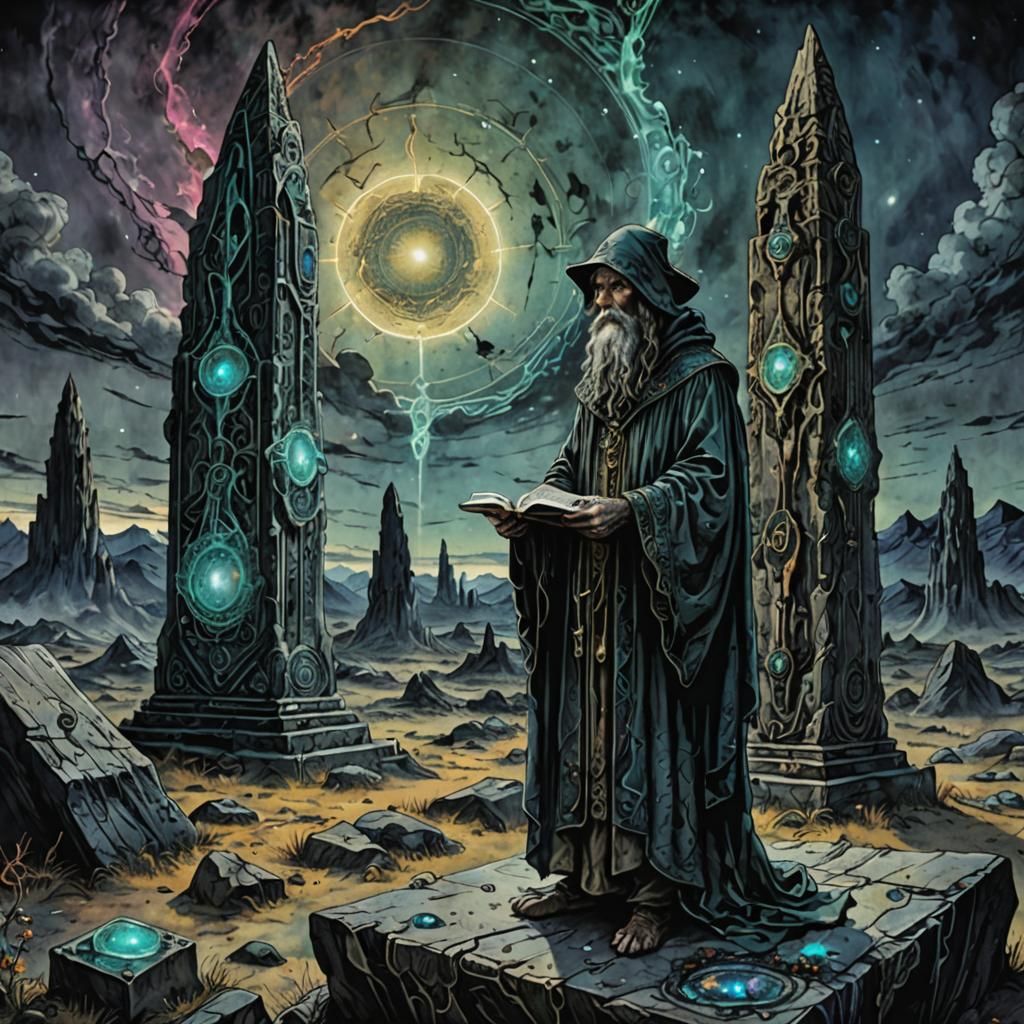 Occult Newt Scribe with Monoliths