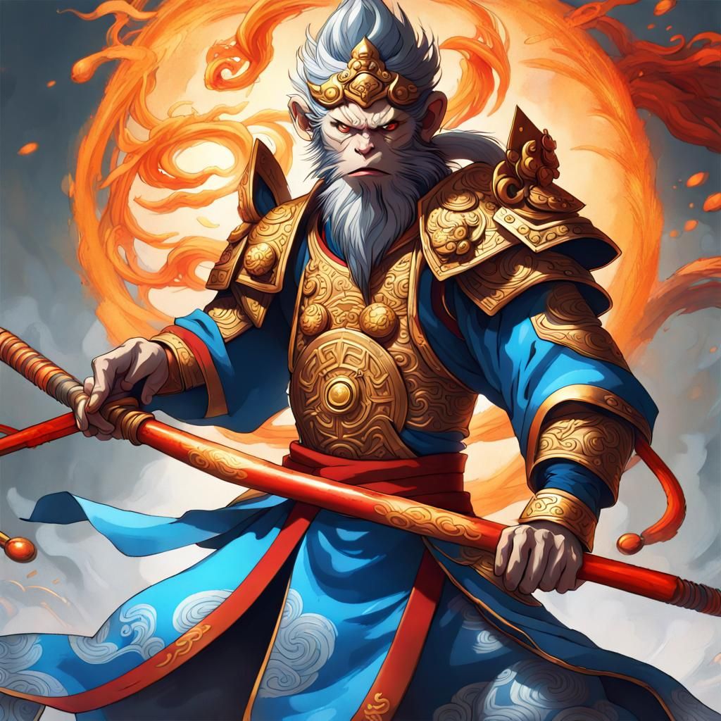 Majestic Sun Wukong with Ruyi Jingu Bang