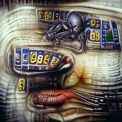 Gambling Addiction in H.R. Giger Style