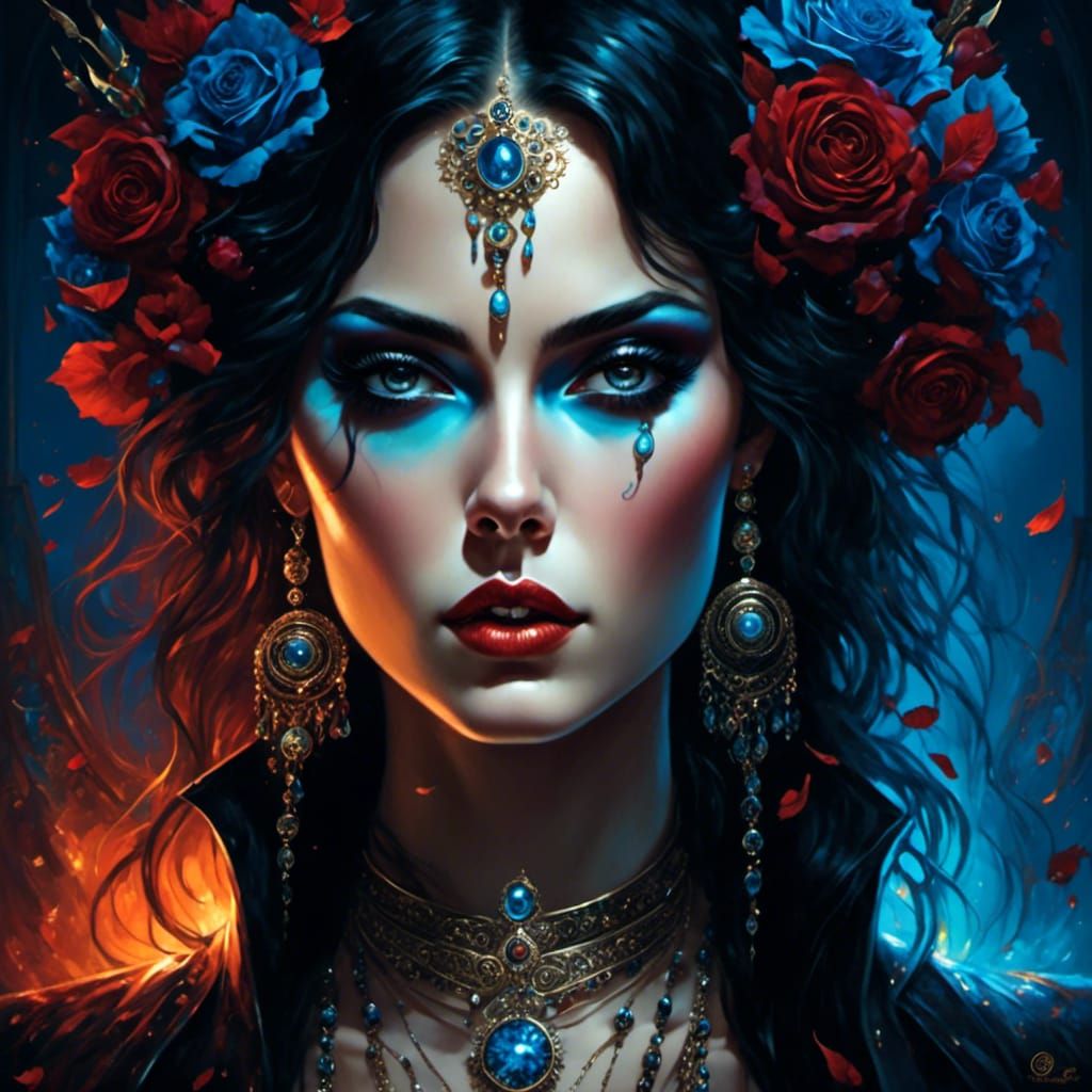 Dreamy Romantic Image with Piercing Beauty