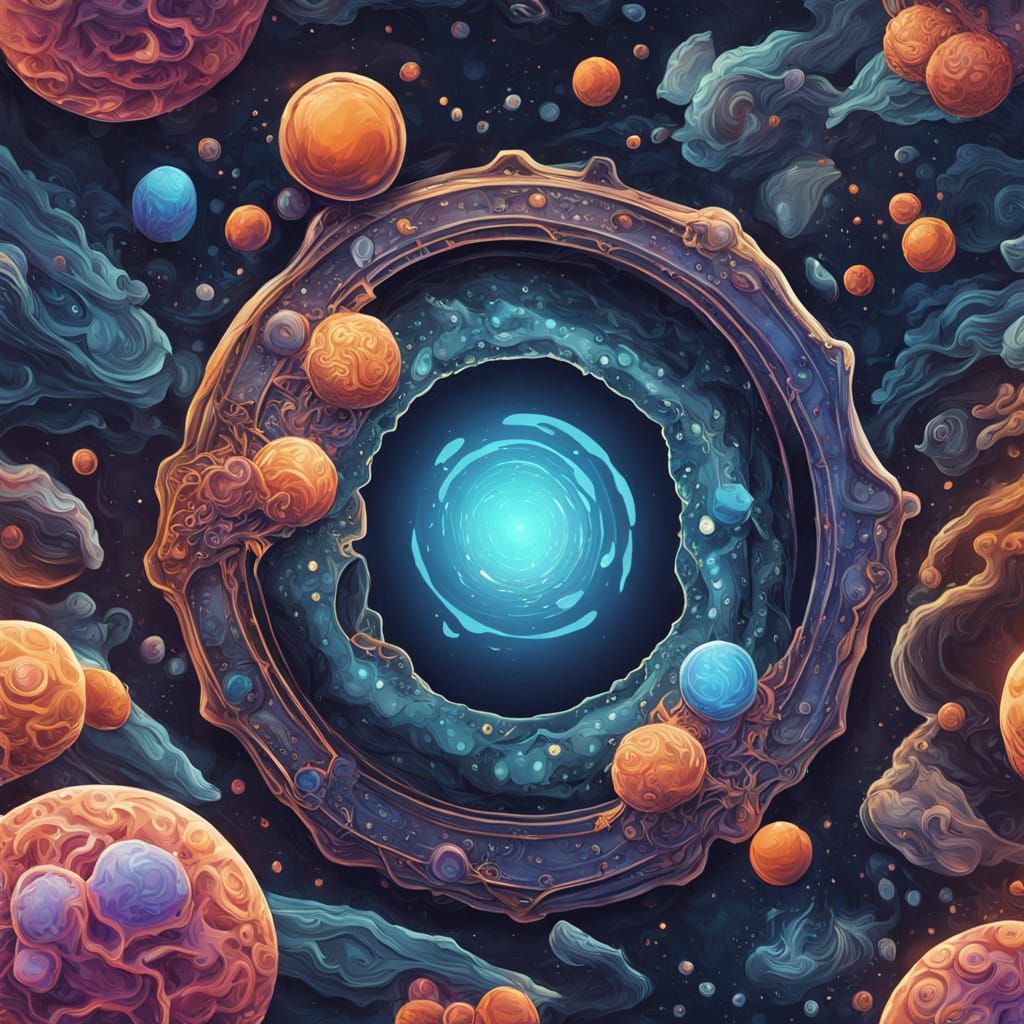 Eukaryotic Cell Division in Astral Plane by Pablo Amaringo S...