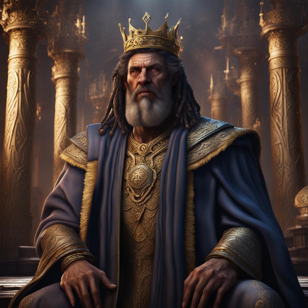 King Solomon Portrait in Detailed Matte Painting