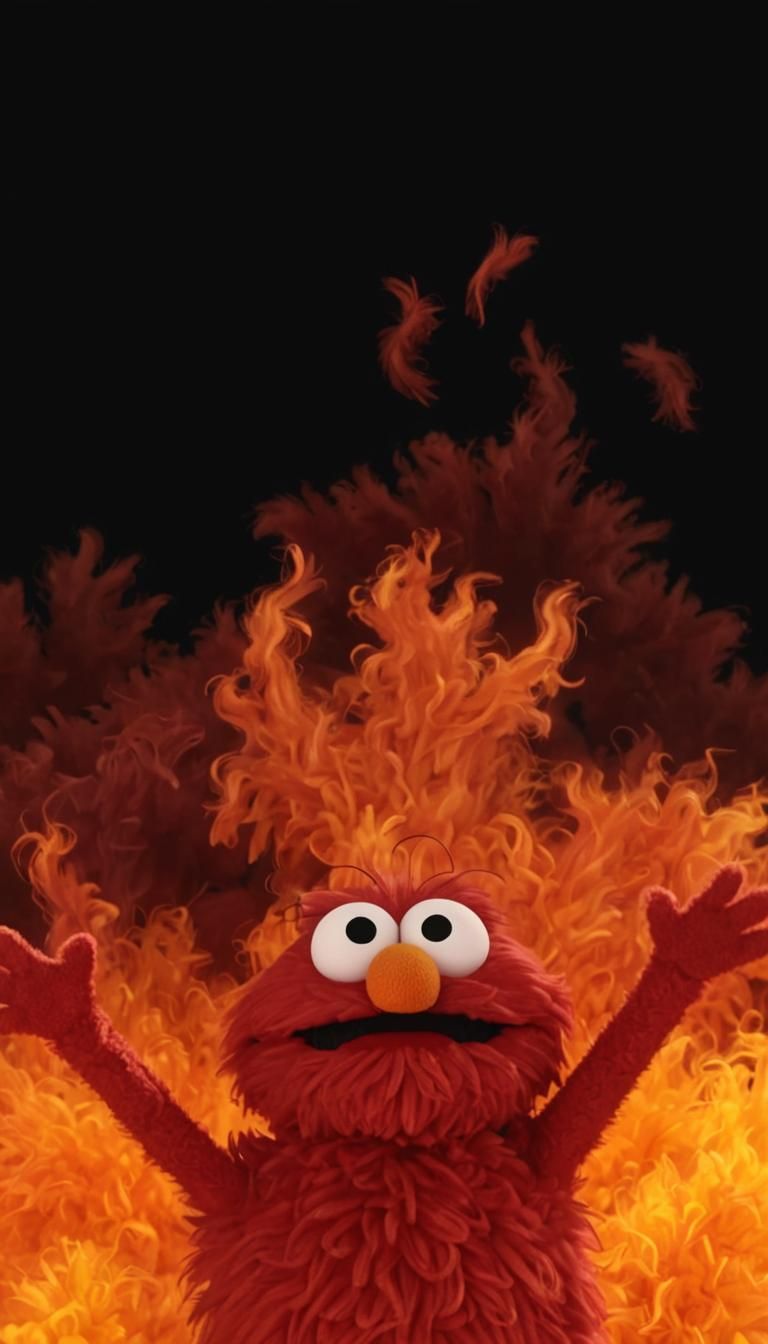 Elmo Close-Up: 3D Animation in Pixar Style