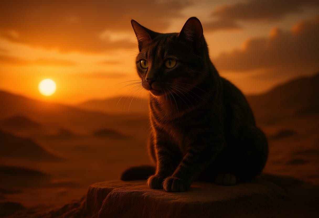 Cat desert Rock