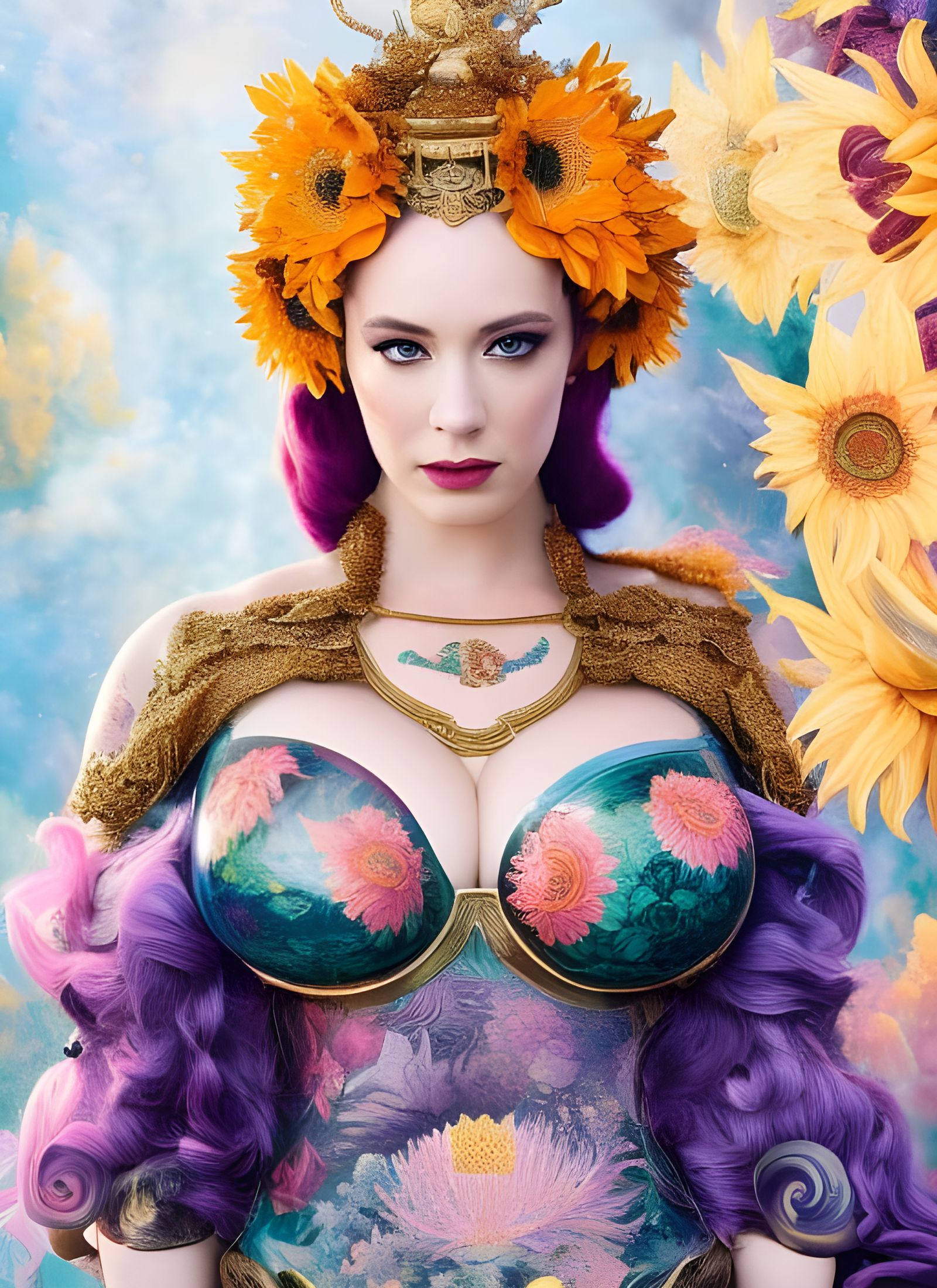 Jx3 Gallery - C.H. - Flower Fantasy Goddess 4C - AI 6.4