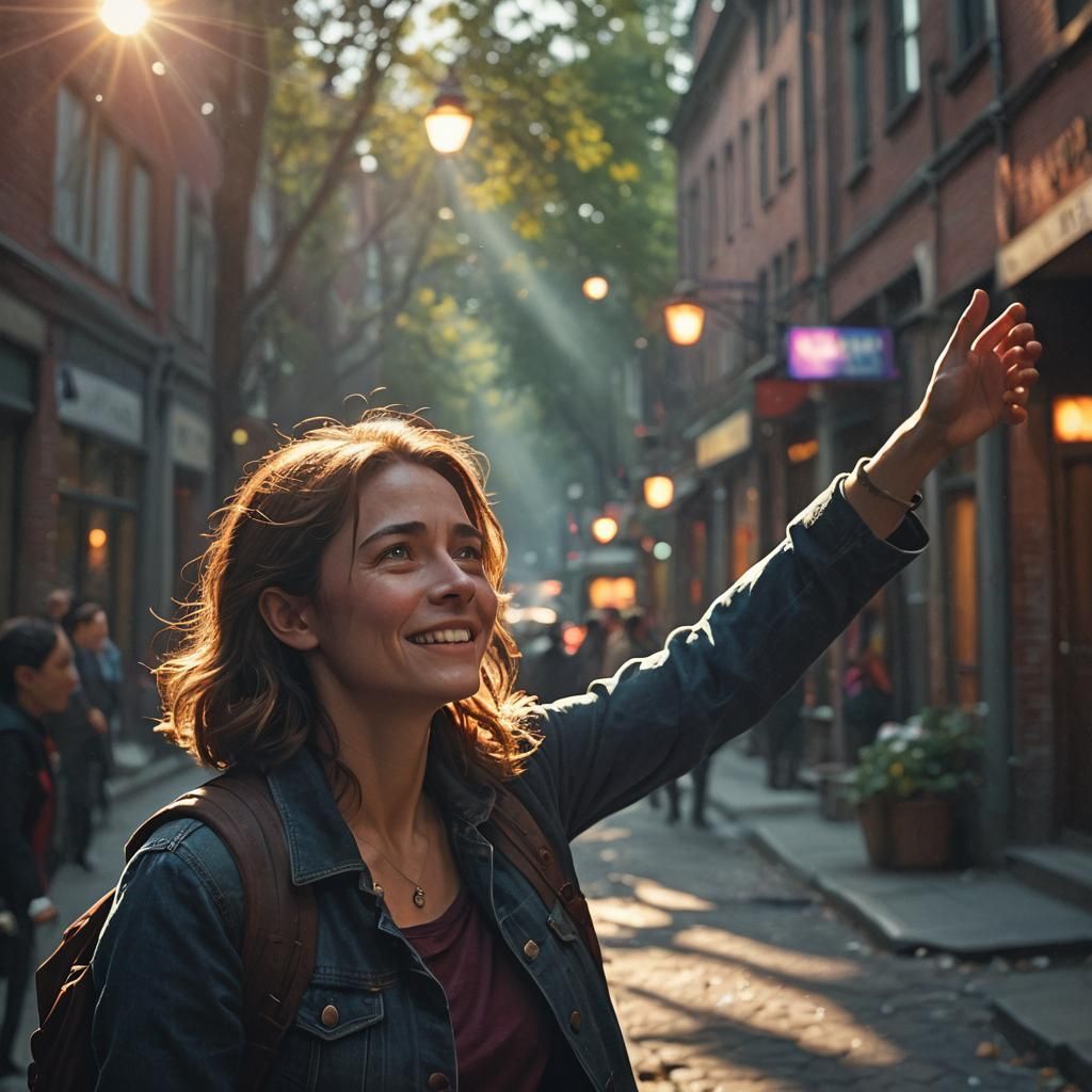 Heartfelt Greeting in Cinematic Film Still