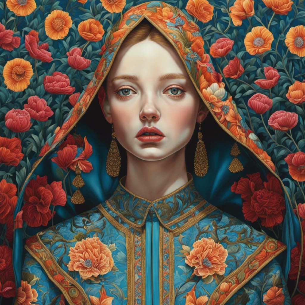 Haunting Portrait in Hyperrealistic Style