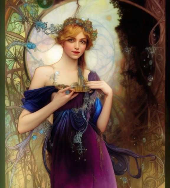 Opalescent Yarn Art Deco Illustration