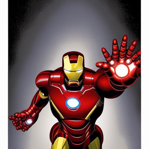 Dynamic Iron Man Comic Book Art