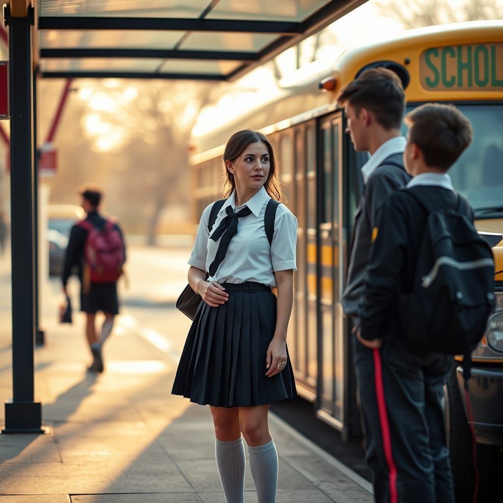 Soft-Spoken Gentleman in Feminine School Uniform Engages wit...