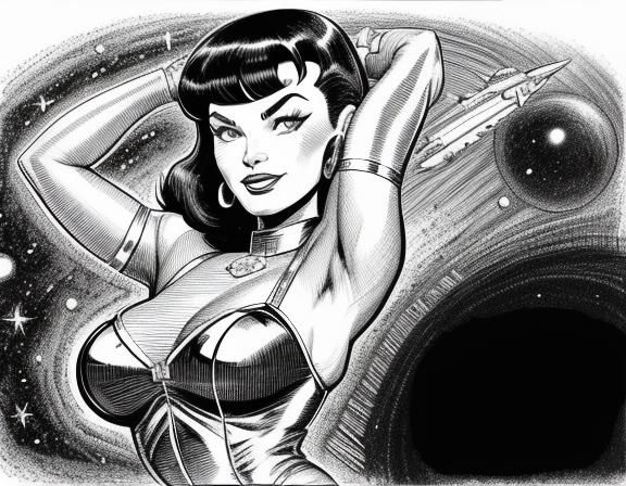 Retro Sci-Fi Space Explorer in Comic Book Style