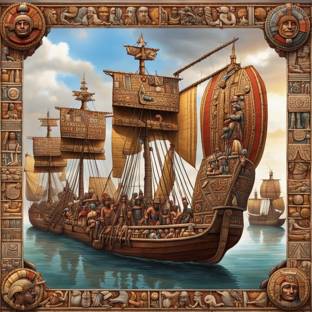 Aztec Merchant Fleet in the Medieval Age